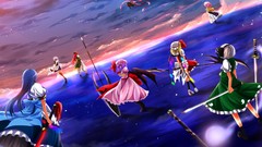 Anime girls touhou video games Nekominase