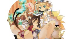Anime girls touhou yakumo ran chen