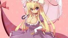 Anime girls touhou yakumo yukari cleavage