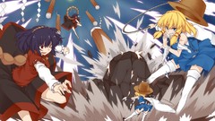 Anime girls touhou yasaka kanako video games