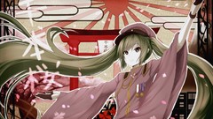 Anime girls uniforms hatsune miku vocaloid twintails