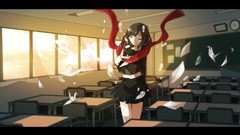 Anime girls vocaloid kagerou project black borders