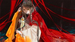 Anime girls vocaloid luo tianyi bird cage