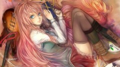 Anime girls vocaloid megurine luka