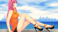 Anime girls vocaloid megurine luka