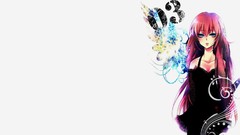 Anime girls vocaloid megurine luka Simple Background