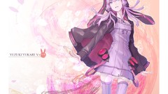 Anime girls vocaloid purple hair purple eyes twintails yuzuki 