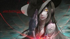 Anime girls vocaloid yellow eyes black hair