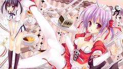 Anime girls waitress maji de watashi ni koishinasai cleavage 