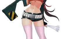 Anime girls white background