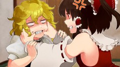 Anime girls witches hakurei reimu touhou kirisame marisa miko 