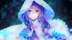 Anime girls witches touhou purple hair patchouli knowledge 