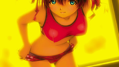 Anime girls woman neon