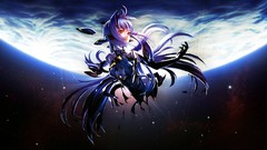 Anime girls xenosaga outer space artwork video games