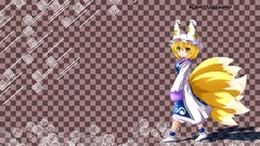 Anime girls yellow eyes touhou yakumo ran