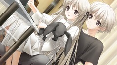 Anime girls yosuga no sora gray hair kasugano sora game cg