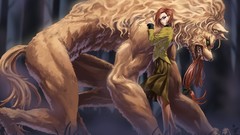 Anime glasses anime girls redheads werewolves Aozaki Touko