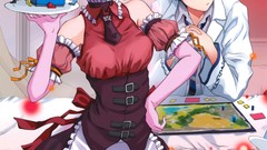 Anime glasses dress blush anime girls maids fuyuno haruaki