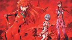 Anime glasses red eyes anime girls asuka langley soryu neon 