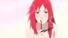 Anime glasses red eyes anime girls karin redheads naruto 