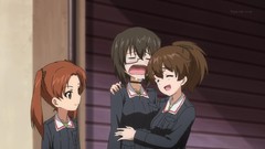 Anime glasses schoolgirls smiling anime girls brunettes black 