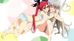 Anime glasses white hair anime girls blue eyes nyaruko redheads 