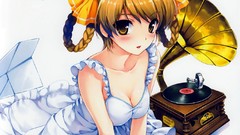 Anime gramophone Ribbons anime girls misaki kurehito suiheisen 