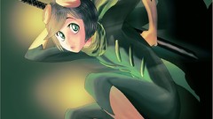 Anime green eyes short hair bleach Vizard Mashiro Kuna