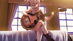 Anime guitars anime girls eyepatch