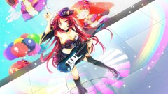 Anime guitars anime girls utau soft shading Namine Ritsu