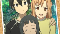 Anime happy smiling anime girls kirigaya kazuto sword art 