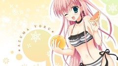 Anime hard pink hair ecchi swimsuits