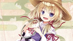 Anime hats blondes anime girls touhou moriya suwako video games
