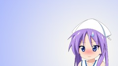 Anime hats blush long hair anime girls blue eyes lucky star 