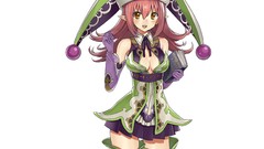 Anime hats elves anime girls ecchi cleavage Simple Background 