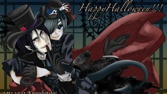 Anime hats red eyes gloves blue eyes brunettes kuroshitsuji 