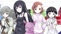 Anime hats Ribbons long hair anime girls brown eyes brunettes 