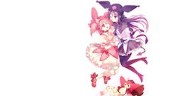 Anime hats Ribbons skirts pink hair pink eyes anime girls mahou 