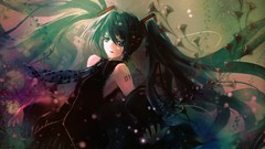 Anime hatsune miku vocaloid bare shoulders