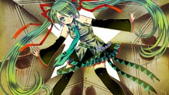 Anime hatsune miku vocaloid twintails