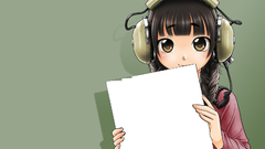 Anime headphones girl
