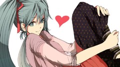 Anime Hearts legs long hair
