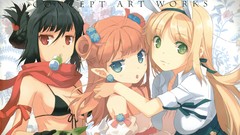 Anime horizon anime girls animal ears bikini H2SO4 