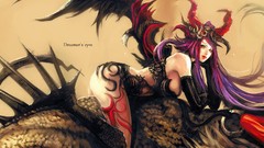 Anime horns anime girls purple hair