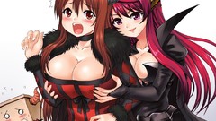 Anime horns cleavage hentai grab Maoyuu Maou Yuusha Maou 