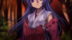 Anime horns higurashi no naku koro ni miko detached sleeves 