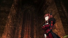 Anime horns red eyes anime girls brunettes huge boobs