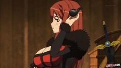 Anime horns red eyes blush anime girls brunettes huge boobs