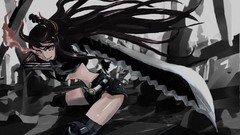 Anime horns red eyes Swords anime girls black rock shooter 