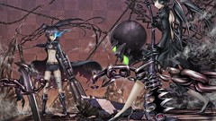 Anime horns scars scythe black rock shooter black hair 